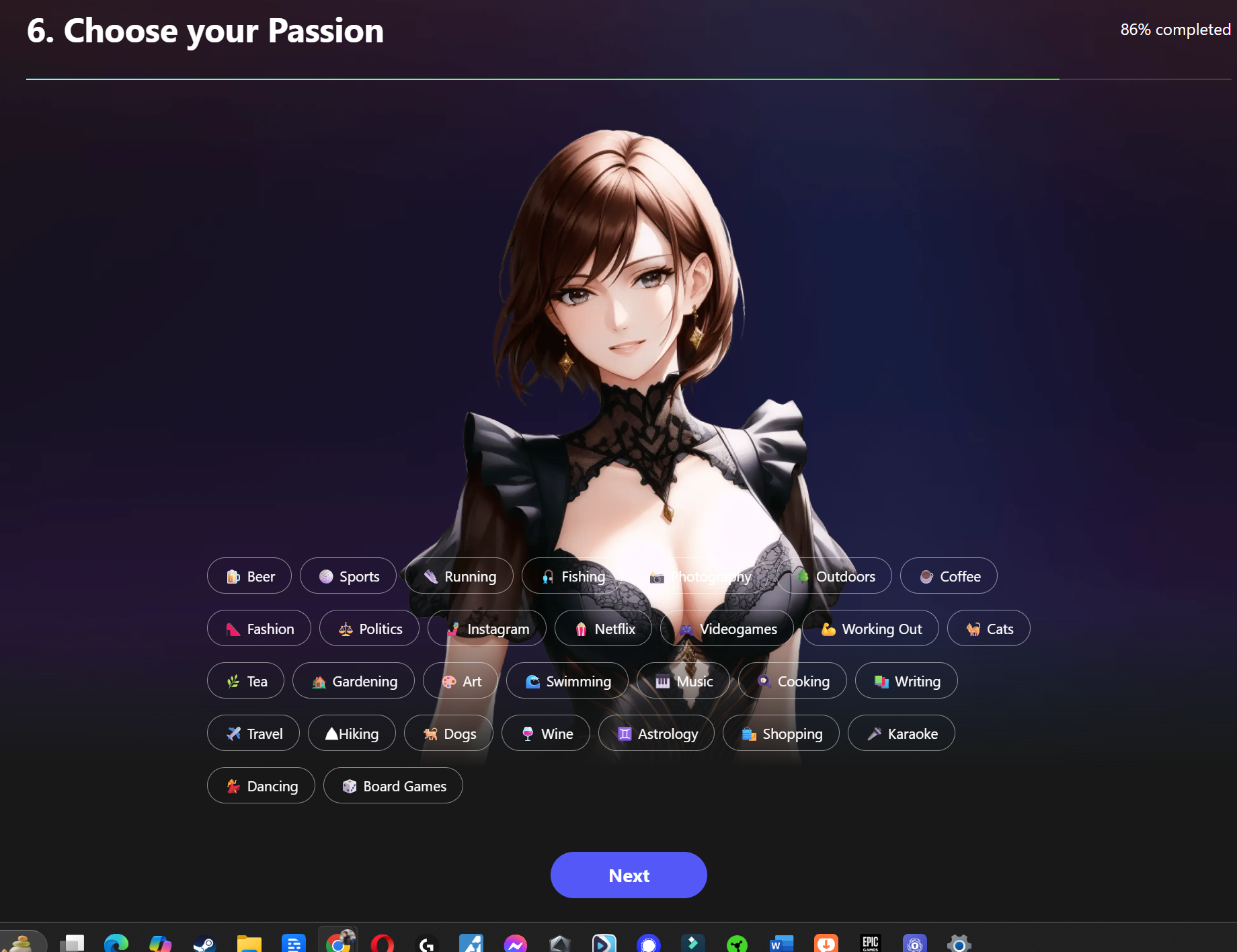 Anima AI Charaktererstellung